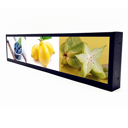 DHL/UPS for 24 inch Stretched Bar LCD Monitor with 1920×360 ,Supermarket Shelf Monitor Support HDMI Input ,Outline Size 621.1mm*142.1mm*41.4mm