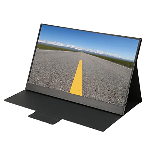 Goshyda Portable Monitor,15 Inch 1080P Full HD IPS External Monitor 16:9 Widescreen Computer Display with High Resolution,for Smart Phone Tablet Laptop(US)
