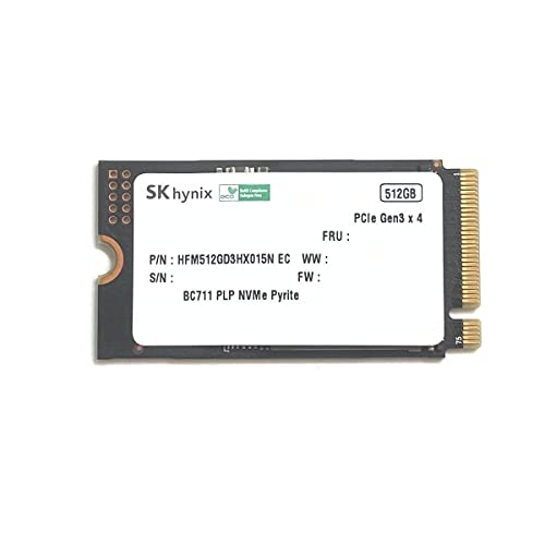 SK Hynix SSD 512GB M.2 2242 42mm BC711 NVMe PCIe Gen3 x4 HFM512GD3HX015N Solid State Drive for Dell HP Lenovo Ultrabook Tablet