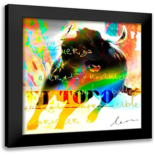 ArtDirect – Bosboom, Leon 15×15 Black Modern Framed Art Print Titled: El Toro