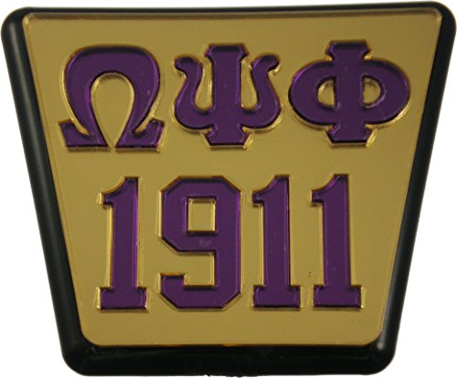 Omega Psi Phi 1911 Trailer Hitch Cover [Gold/Purple – 2” R], 140409