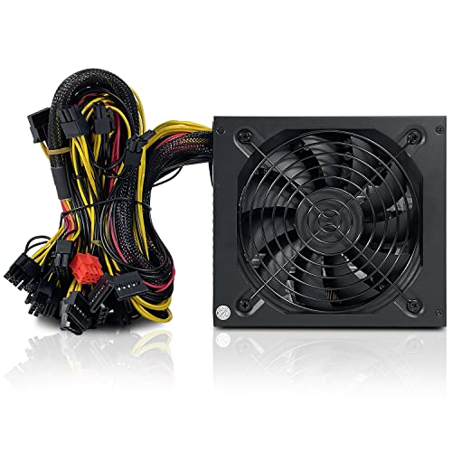 BITEO 1800W PSU Active PFC Gaming Power Supply with Auto-Thermally Controlled Fan Designed for US Voltage 110V, Full Voltage Semi-Modular ATX Computer Gaming Power Supply