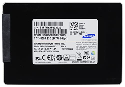 G96WC Dell 480GB SATA 6Gbps 2.5” MlC SSD Solid State Drive