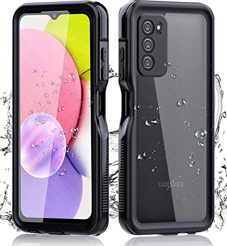 Samsung Galaxy A03S Waterproof Case with Built-in Screen Protector – Rugged Full Body Underwater Dustproof Shockproof Drop Proof Protective Cover for Samsung Galaxy A03S (Black)