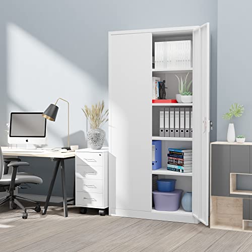 GangMei Industrial Storage Cabinet,Super Large Space Metal Storage Cabinet,Garage Cabinet for Home,Office,Assemble Required (H72”White)… | The Storepaperoomates Retail Market - Fast Affordable Shopping
