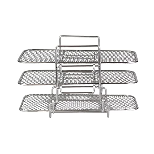 Dehydrator Rack for Ninja DZ201& DZ401, Stainless Steel Stackable Dehydrator Grill Stand Racks Accessories for Air Fryer, 7.48×4.92×4.52in