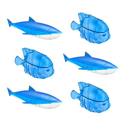 Leemone Humidifier Cleaner Shark & Fish, Demineralization Float Shark & Fish Compatible with All Humidifier and Fish Tank(6Pack)