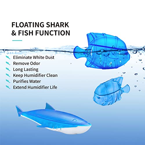 Leemone Humidifier Cleaner Shark & Fish, Demineralization Float Shark & Fish Compatible with All Humidifier and Fish Tank(6Pack) | The Storepaperoomates Retail Market - Fast Affordable Shopping