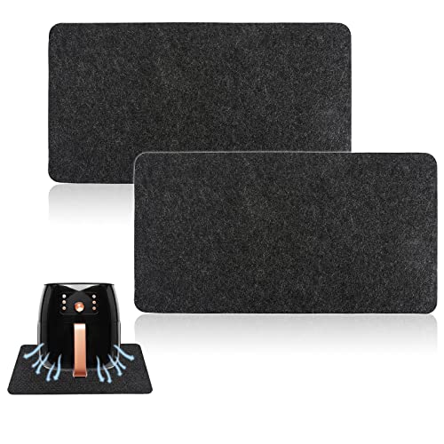 2 Pack Heat Resistant Mat for Air Fryer,Kitchen Appliance Sliders,Kitchen Countertop Protector Mat,Air Fryer Mat for Counter Heat Black