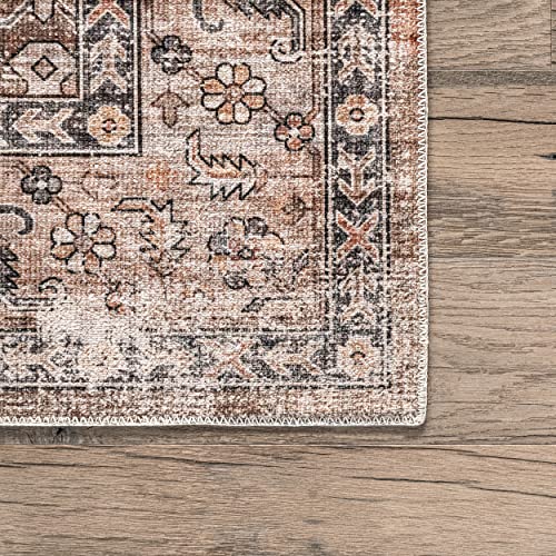 nuLOOM Gwyn Distressed Machine Washable Area Rug, 8′ x 10′, Beige | The Storepaperoomates Retail Market - Fast Affordable Shopping