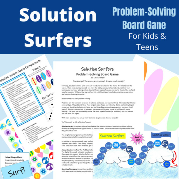 Solution Surfers Printable Problem Solving Game for Kids and Teens