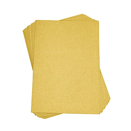 Gildecks Gold Cardstock Paper 20 Pcs – Double Sided Gold Glitter Paper – Perfect for DIY Projects, Decorations, Arts & Crafts – 250 GSM – 11.7×8.3in