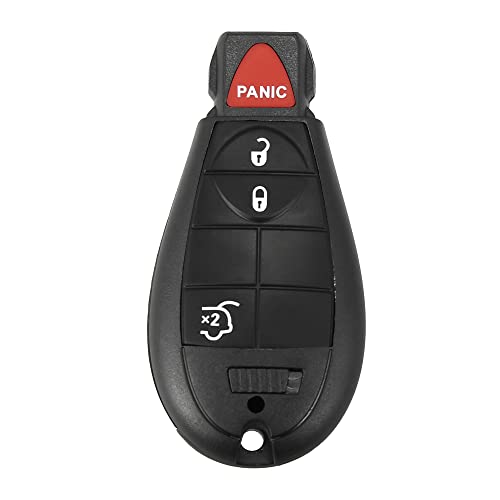 X AUTOHAUX Replacement Keyless Entry Remote Car Key Fob M3N5WY783X 433Mhz for Jeep Grand Cherokee 2008-2010 for Commander 08-10 4 Buttons with Door Key IYZ-C01C