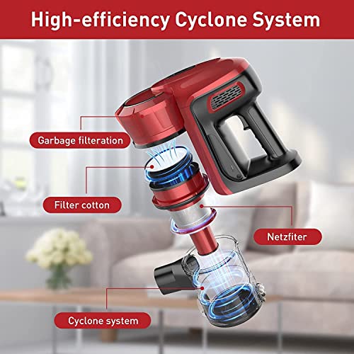 Cordless Vacuum Cleaner, 250W Powerful Suction Stick Vacuum Cleaner with 45Mins Long Runtime Detachable Battery, 4 in 1 Lightweight Cordless Stick Vacuum Perfect for Hardwood Floor Carpet Pet Hair | The Storepaperoomates Retail Market - Fast Affordable Shopping