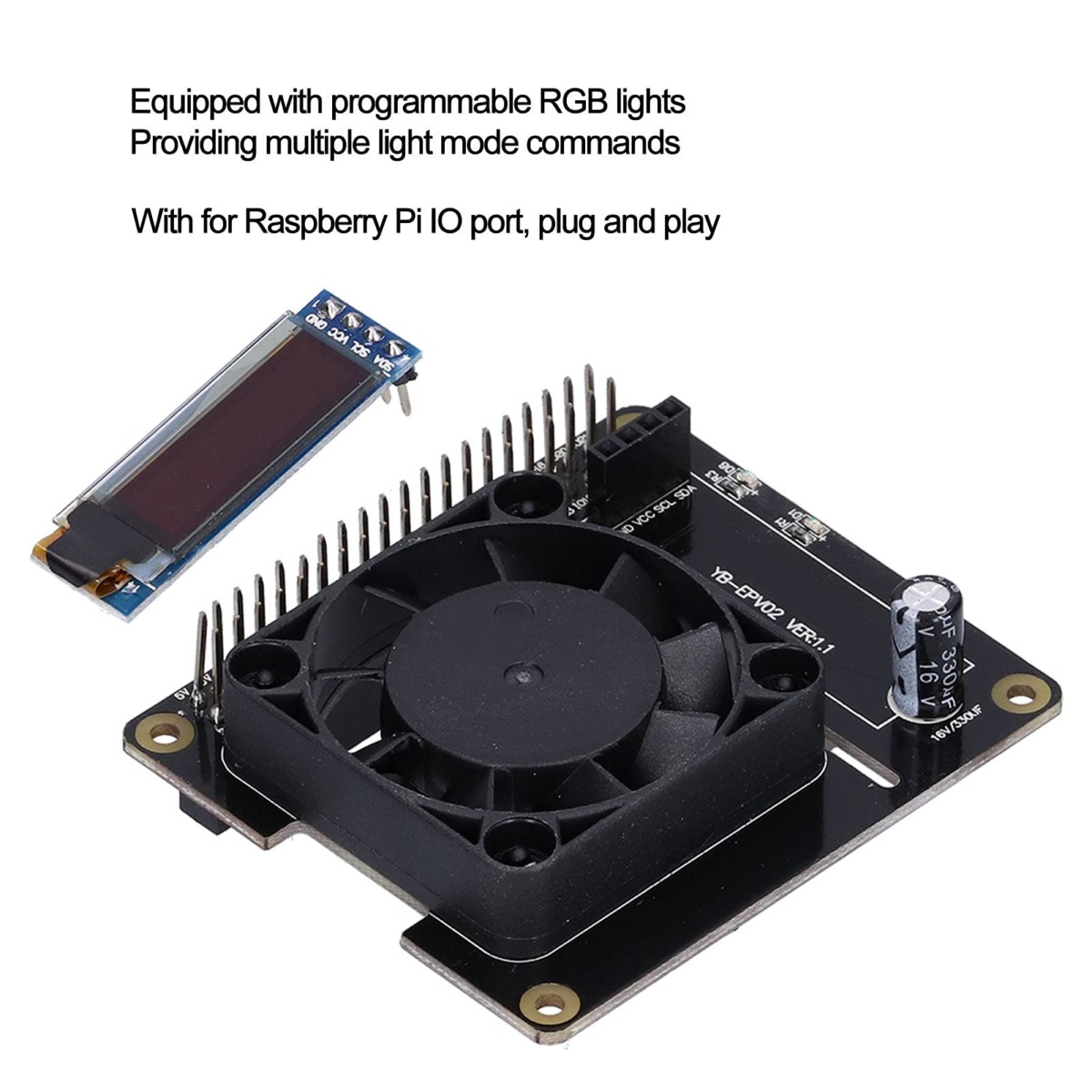Power Expansion Board with Cooling Fan, 3.3-5V Temperature Controller Adjustable Real Time Display for Raspberry Pi 4B 3B+ 3B | The Storepaperoomates Retail Market - Fast Affordable Shopping