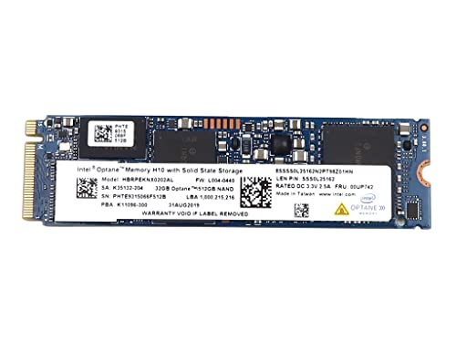 HBRPEKNX0202AL M.2 2280 32GB Optane / 512GB NAND PCI-Express 3.0 x4 NVMe Internal SSD Solid State Drive SSS0L25162 8SSSS0L25162 Compatible Replacement Spare Part for Intel Compatible and All Systems