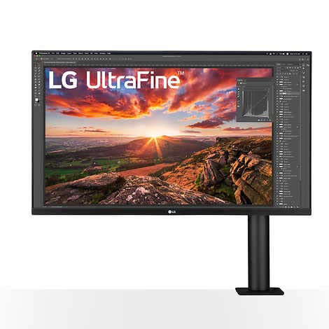 LG 32QP880-B 32” QHD (2560 x 1440) 75Hz IPS Monitor with USB Type-C and ErgoStand