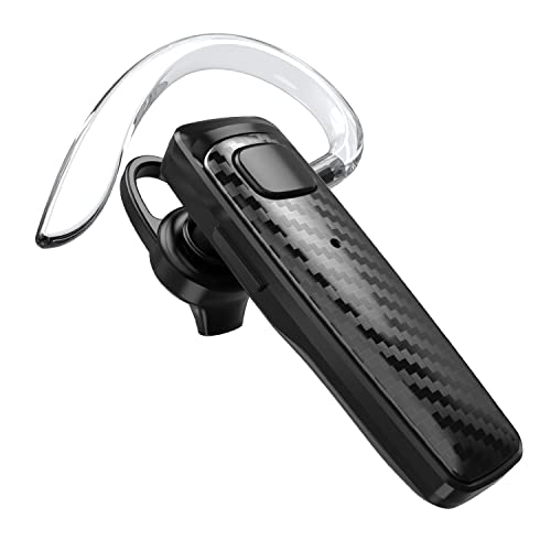 SHNOKER Bluetooth Headset V5.0 Wireless Bluetooth Earpiece,Hands-Free Earphones with Noise Cancellation Mic for/Business/Office/Driving, Compatible with iPhone and Android,Ultralight Earphones