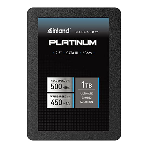 INLAND Platinum 1TB SSD SATA III 6Gb/s 2.5″ 7mm TLC 3D NAND Internal Solid State Drive (1TB)
