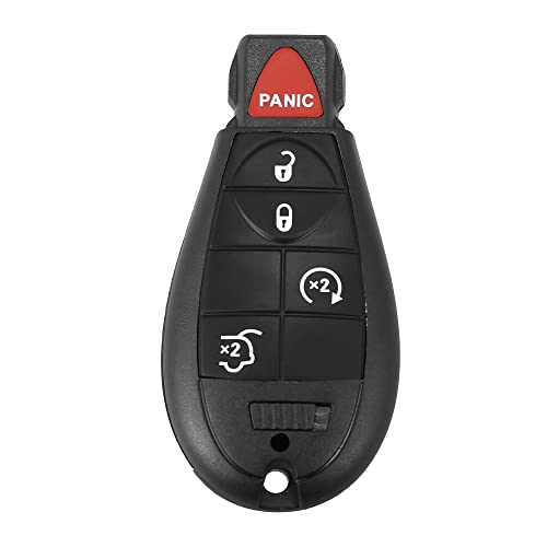 X AUTOHAUX Replacement Keyless Entry Remote Car Key Fob M3N5WY783X 433Mhz for Jeep Grand Cherokee 2008-2010 for Commander 2008 2009 2010 5 Buttons with Door Key