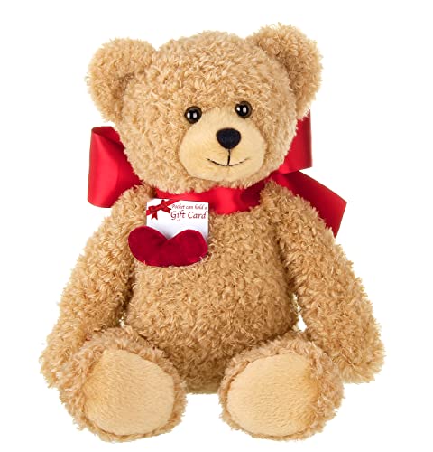 Bearington Harry Heartstrings Stuffed Animal Teddy Bear with a Gift Card Holder, Adorable, Soft and Cuddly Plush, Great Gift for Birthdays, Holidays & Special Occasions Like Valentines Day, 16 inches