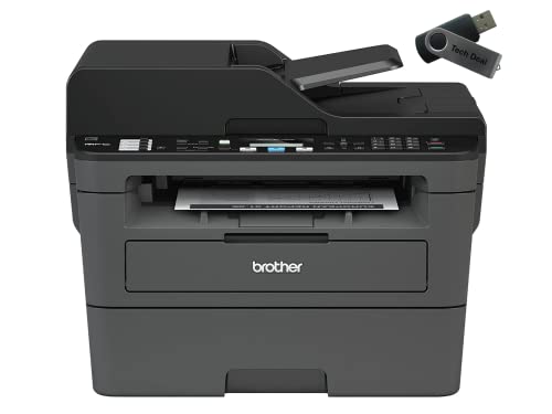 Brother MFC-L27 10DW Series Compact Wireless Monochrome Laser All-in-One Printer, Print Copy Scan Fax, Speed Up to 32 ppm, Auto Duplex Print, 2-line LCD, Mobile Printing, Tech Deal USB