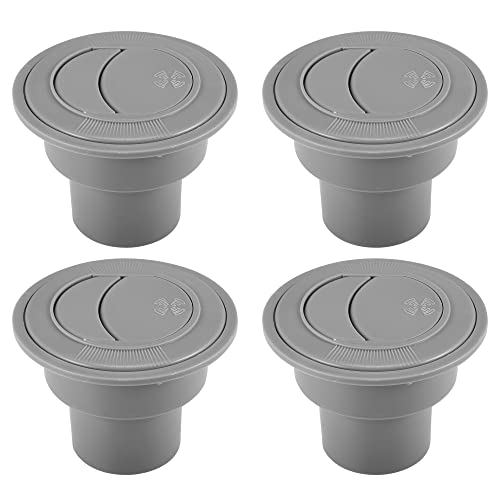 X AUTOHAUX 4pcs Dashboard Air Conditioning Deflector Outlet 61mm ABS Side Roof Round Air Ventilation Outlet Gray for Car Auto Bus RV ATV