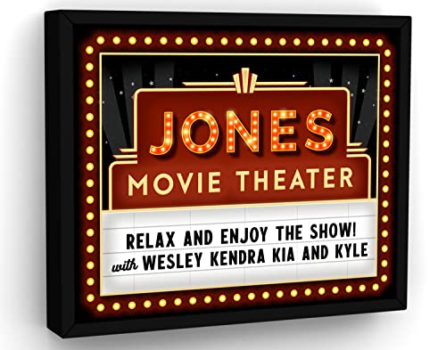 Pretty Perfect Studio Custom Movie Theater Signs for Home Theatre Room Vintage Movie Theatre Canvas Wall Decor 11″x14″ | The Storepaperoomates Retail Market - Fast Affordable Shopping