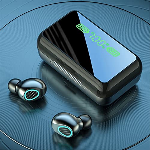 LED Breathing Lamp Digital Display Touch-Control Wireless Bluetooth R15 Earphone Bass Sound in-Ear Noise Canceling Stereo Earbud for iOS Android with Multi-Function Charging Compartment Durable IPX7