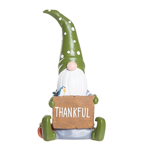 GALLERIE II Thankful Gnome Figurine Green