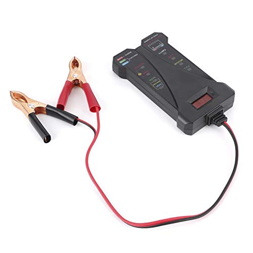 Battery Alternator Tester, LCD Display Battery Tester 12V Battery Checker for Measing 12V Car Batteries for Voltmeter Battery Analyzer