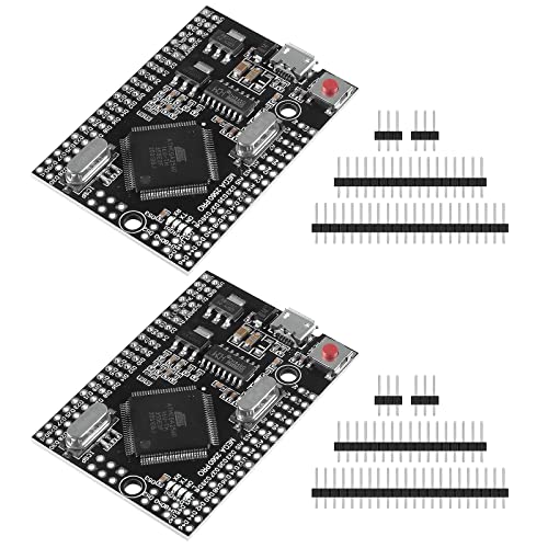 Alinan 2pcs MEGA 2560 PRO Embed CH340G/ATMEGA2560-16AU Chip with Male Pinheader Compatible with MEGA2560