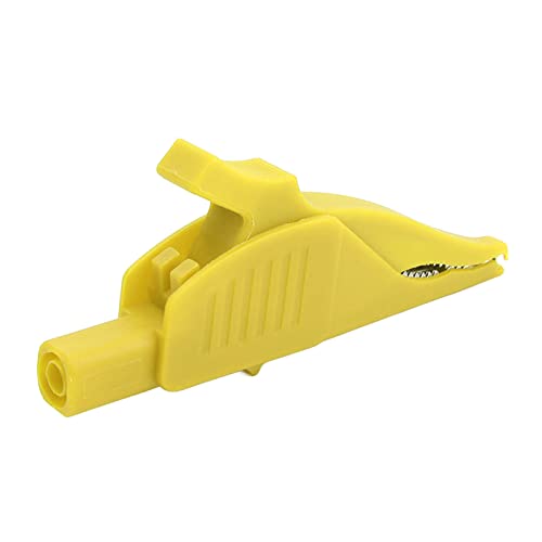 Electric Clip, Portable Lightweight 32A/1000V 5 Color PA Cover Electric Test Clip 39.5mm/1.6in Opening Size for Cars for Vehicles(yellow)