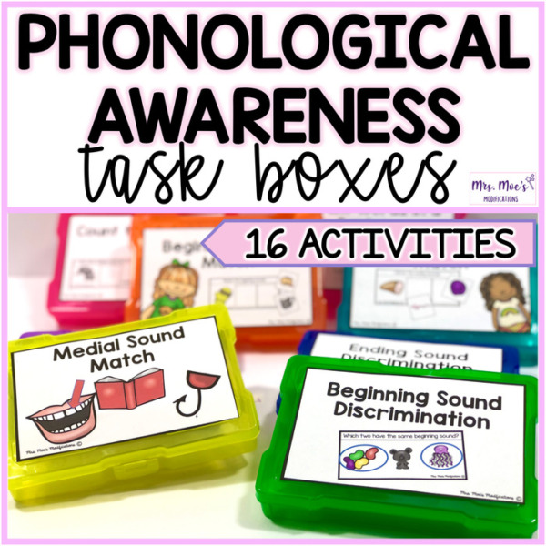 Phonological Awareness Task Boxes