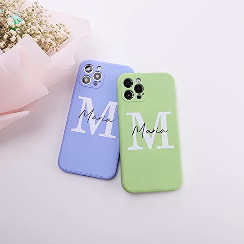 EMIDY Custom Name Case for iPhone 7/8Plus/SE/X/XS/XR/11/12/13 Mini Pro Max Case Phone Cases [with Packing Box],Christmas Light Blue, Dark Blue, Blue, Pink, Khaki, Black | The Storepaperoomates Retail Market - Fast Affordable Shopping