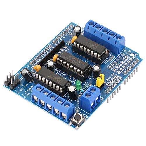Tgoon Motors Driver Module, Durable Good Match Efficient L293D Easy Installation 2 Interface Motor Drive Shield Expansion Board for DIY