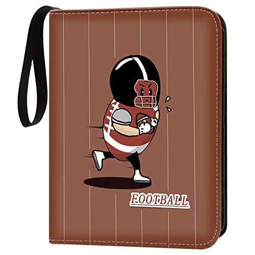 4-Pocket Football Card Binder, Trading Card Binder Hold 400 Cards with 50 Pages Double-sided Sleeves Card Collectors Album Card Protectors Holder for Sports Original Design