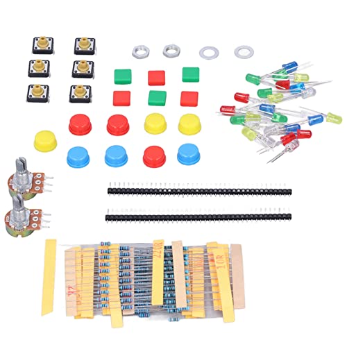 Electronics Components Kit, Projects Learning Different Color Electronics Component Pack with Storage Box for Raspberry Pi for MEGA