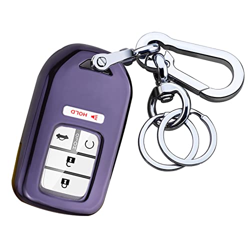 Car Key Fob Cover Suitable for Honda Civic, Accord, CR-V,Pilot Smart Key Keyless Remote FOB Shell Key Cover