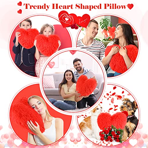 2 Pieces Heart Pillow Heart Shaped Pillow Plush Cute Heart Shaped Throw Pillow Stuffed Heart Decorative Pillow Heart Shaped Cushion Toy Throw Pillow Gift for Mother’s Day (Bright Red,Sherpa Plush) | The Storepaperoomates Retail Market - Fast Affordable Shopping