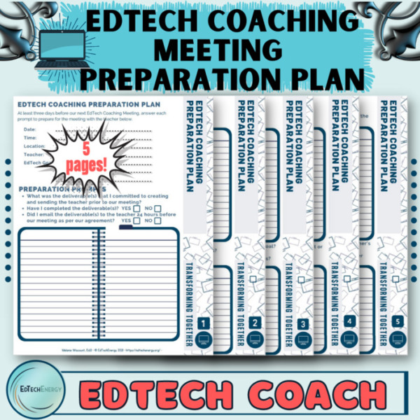 EdTech Coaching Meeting Preparation Planner for Teacher Meeting
