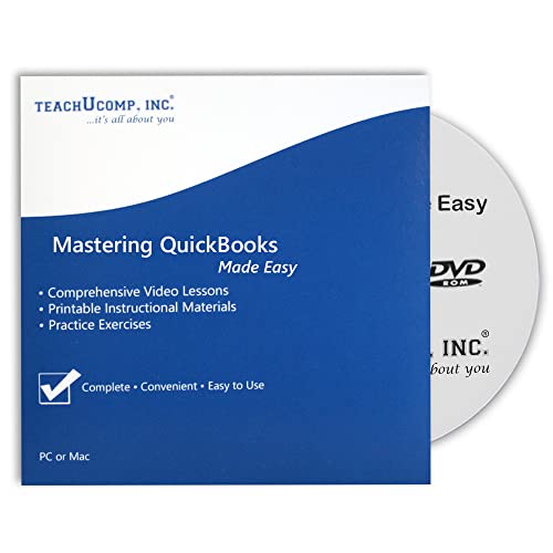 TEACHUCOMP Video Training Tutorial for QuickBooks Desktop Pro 2022 DVD-ROM Course and PDF Manual