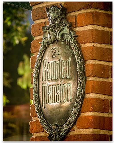 Disney Haunted Mansion Plaque – 11×14 Unframed Art Print – Great Vintage Home Decor and Gift for Disney Fans Under $15