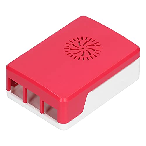 Pi 4, Raspberry Pi 4B Raspberry Pi 4 Case ABS Shell Heatsink Case for Electrical Auxiliary Materials for Imple Removable Top Cover(Top red and bottom white)