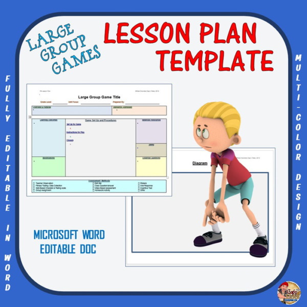 Physical Education – PE Large Group Game Editable Template