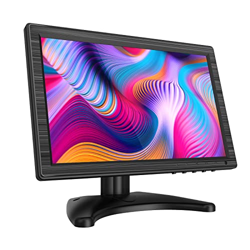 Miktver 10.1 inch Small HDMI Monitor, 1280×800 Resolution Small 1080P Portable IPS Monitor, 16:9 HD Display LCD with Built-in Speaker