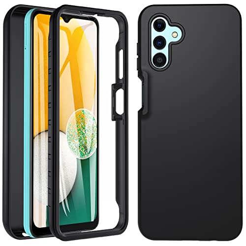 RC1WD Case for Smsuang Galaxy A13 5G case/Samsung A04s Case, with Screen Protector 360 Full Body Heavy Duty Shockproof Dual Layer Drop Protection Rugged Phone Cover for Samsung A13 5G /A04s (Black)