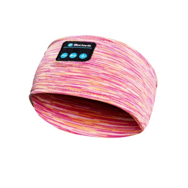 Sleep Headset Bluetooth Headscarf Headband Wireless Stereo Head Band Headphone Sport (Pink)