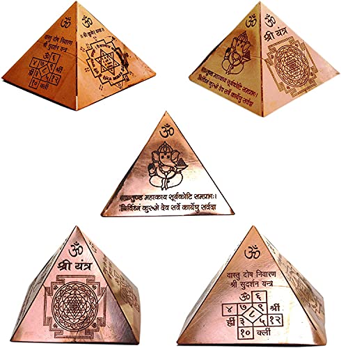 1 Pcs Energize Copper Vastu Dosh Nivaran Pyramid Ganesha Yantra Home Decor Puja Item Diwali Gift | The Storepaperoomates Retail Market - Fast Affordable Shopping