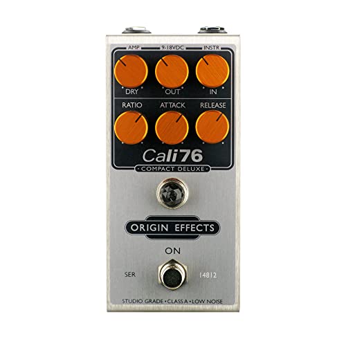Origin Effects Cali-76 Compact Deluxe, Limited Edition Gray with Orange Knobs